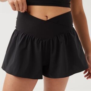 Aerie Crossover Flowy Short - Black